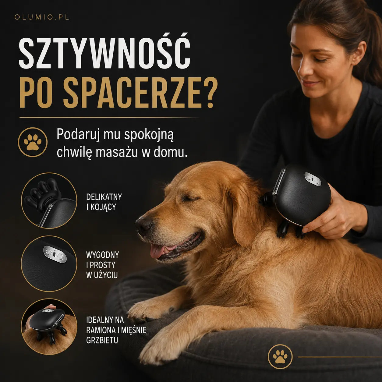 OLUMIO masażer relaksacyjny dla psa